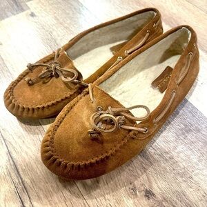 Coach Antonia Suede Moccasin Slippers. 8.5